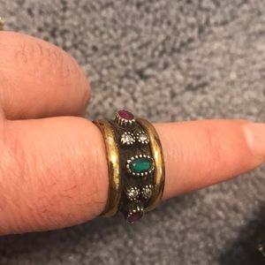 Turkish hand made silver and gold plated ring